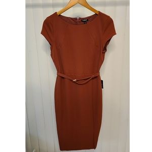 Express Belted Sheath Copper Dress